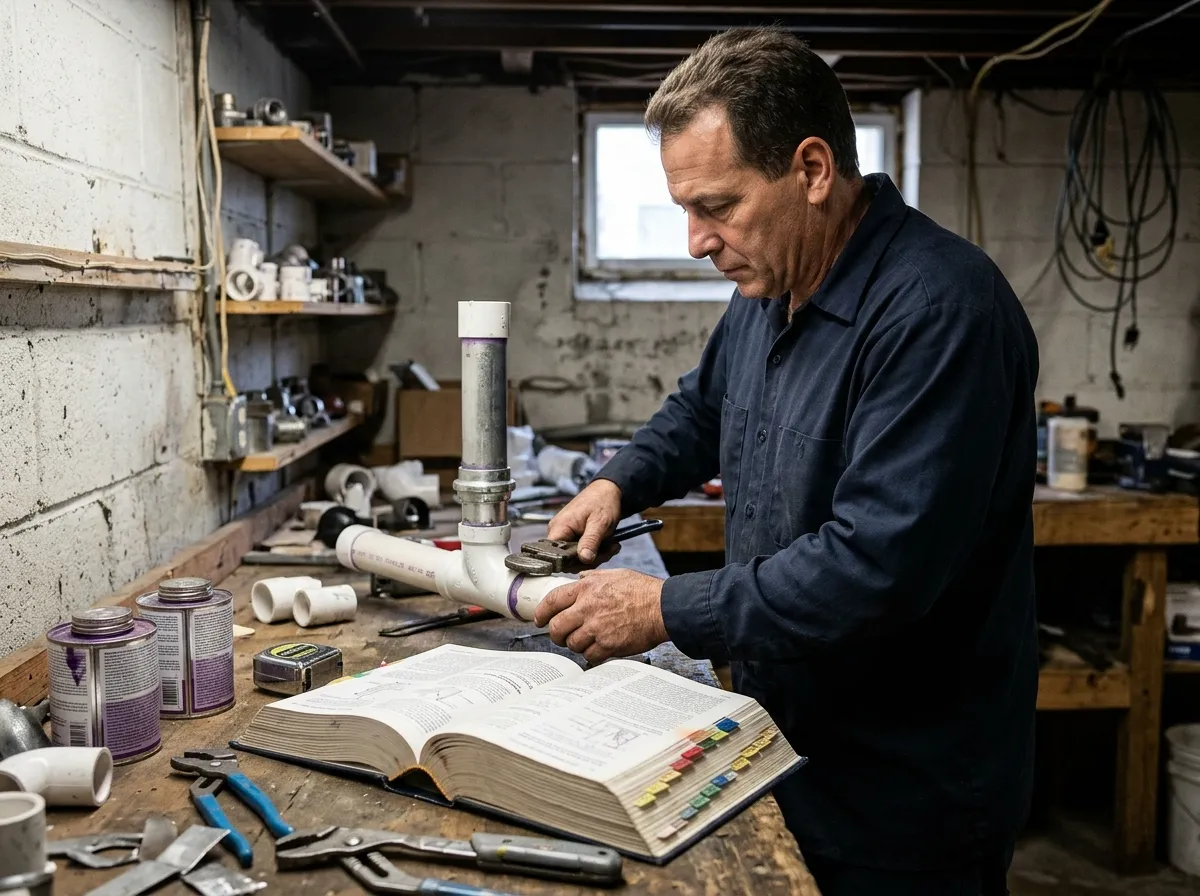 Our plumbers handling code-violation correction & inspection prep