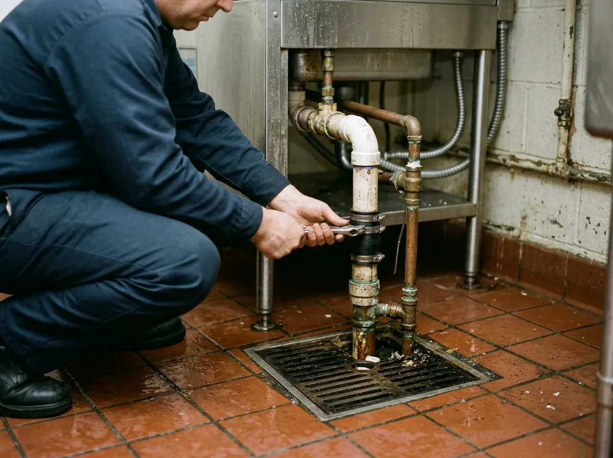 Our plumbers handling commercial kitchen & restaurant plumbing