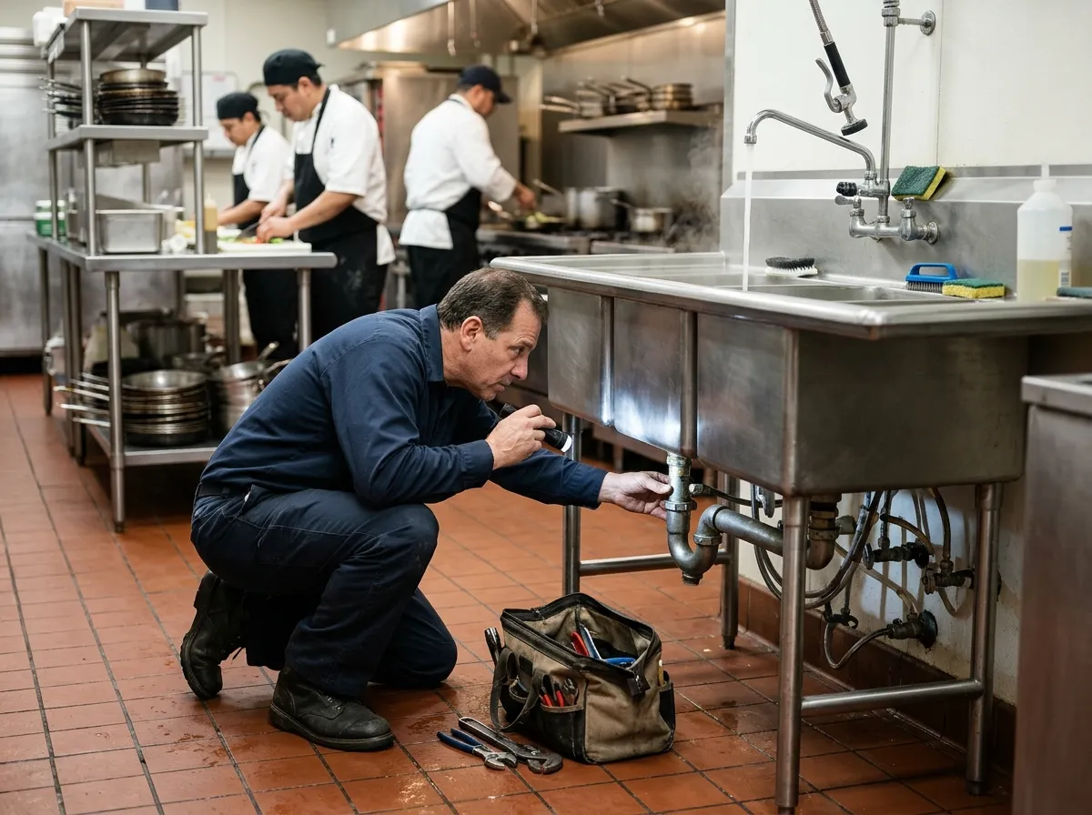 Our commercial kitchen & restaurant plumbing process, from assessment to final test