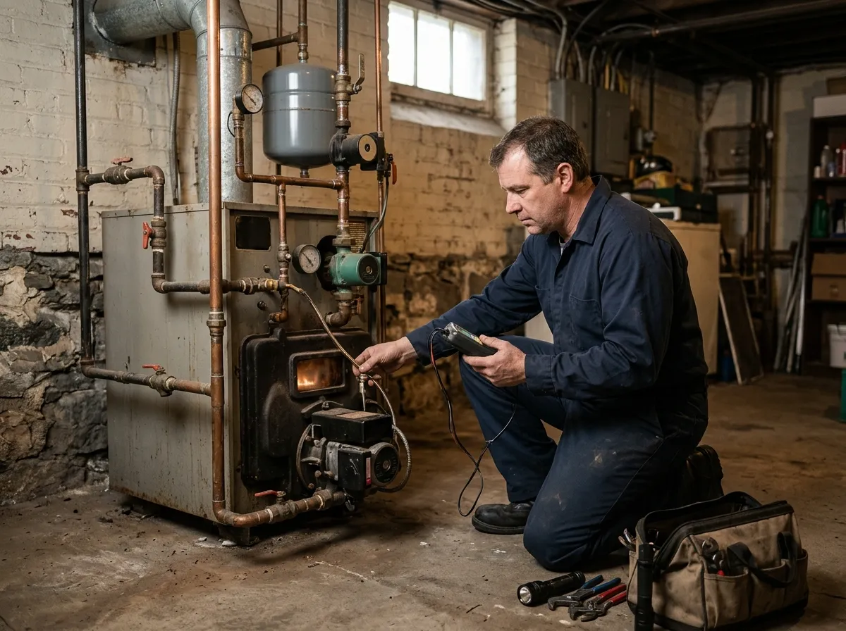 Our commercial water heater & boiler services process, from assessment to final test