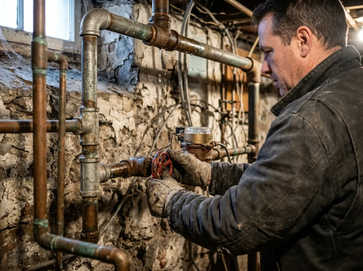 Our plumbers handling emergency plumbing (24/7)