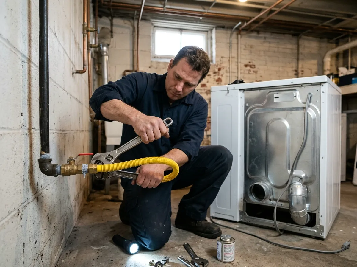 Our gas leak detection & gas appliance hookups process, from assessment to final test