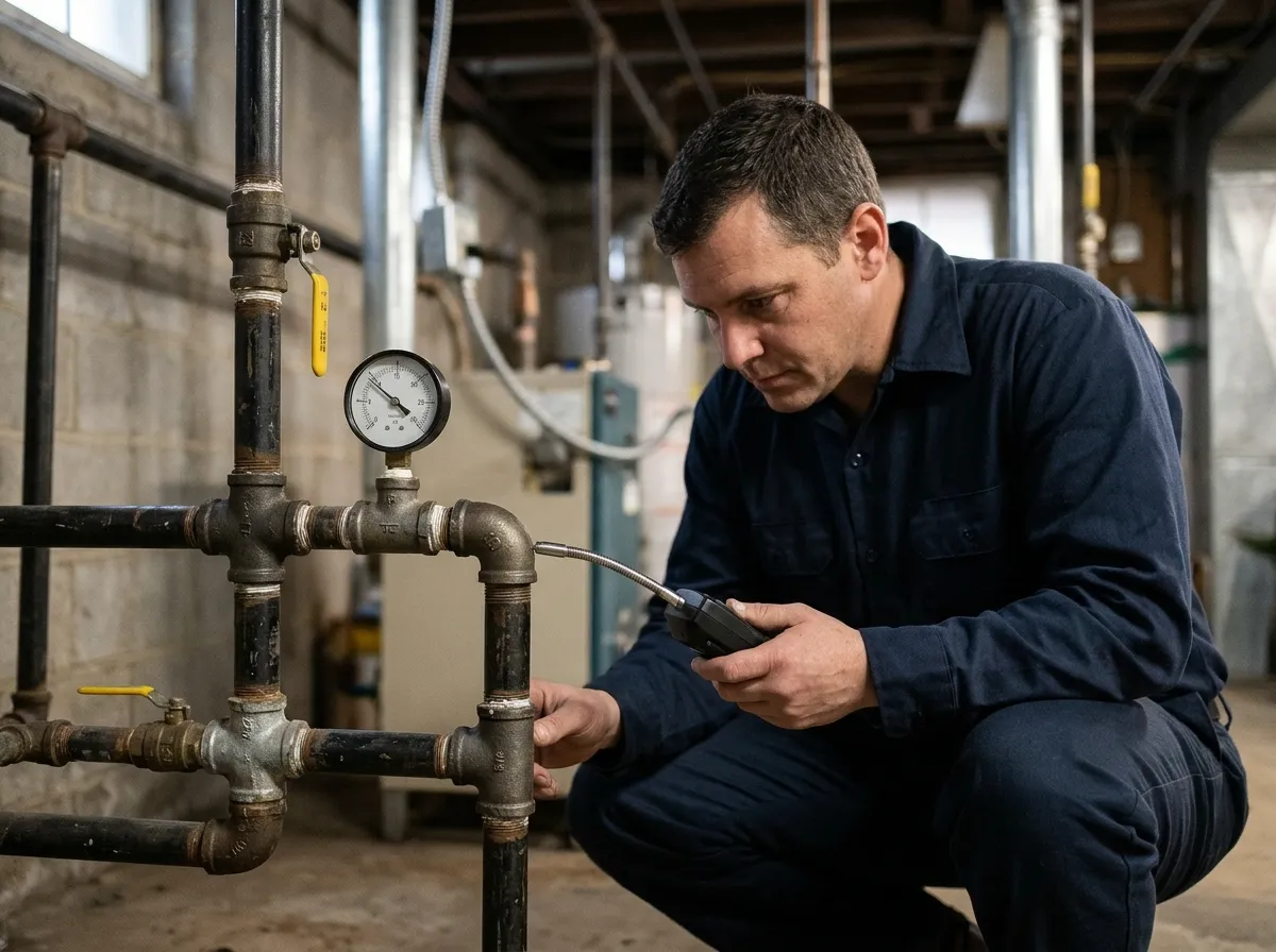 Our gas line installation & repair process, from assessment to final test