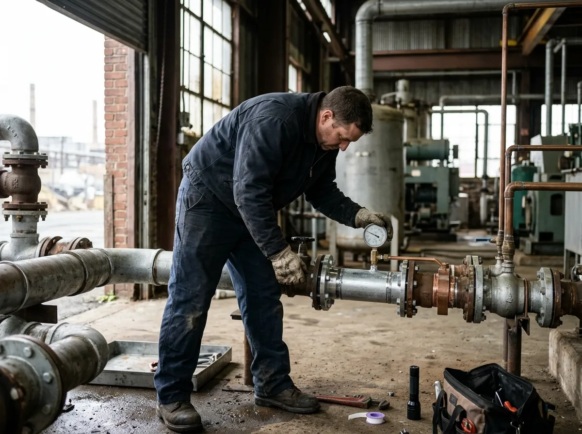Our plumbing process in Kearny Uplands, from dispatch to final test
