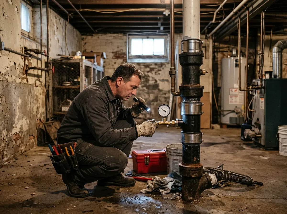 Our plumbing process in Liberty Street / Brighton Avenue, from dispatch to final test