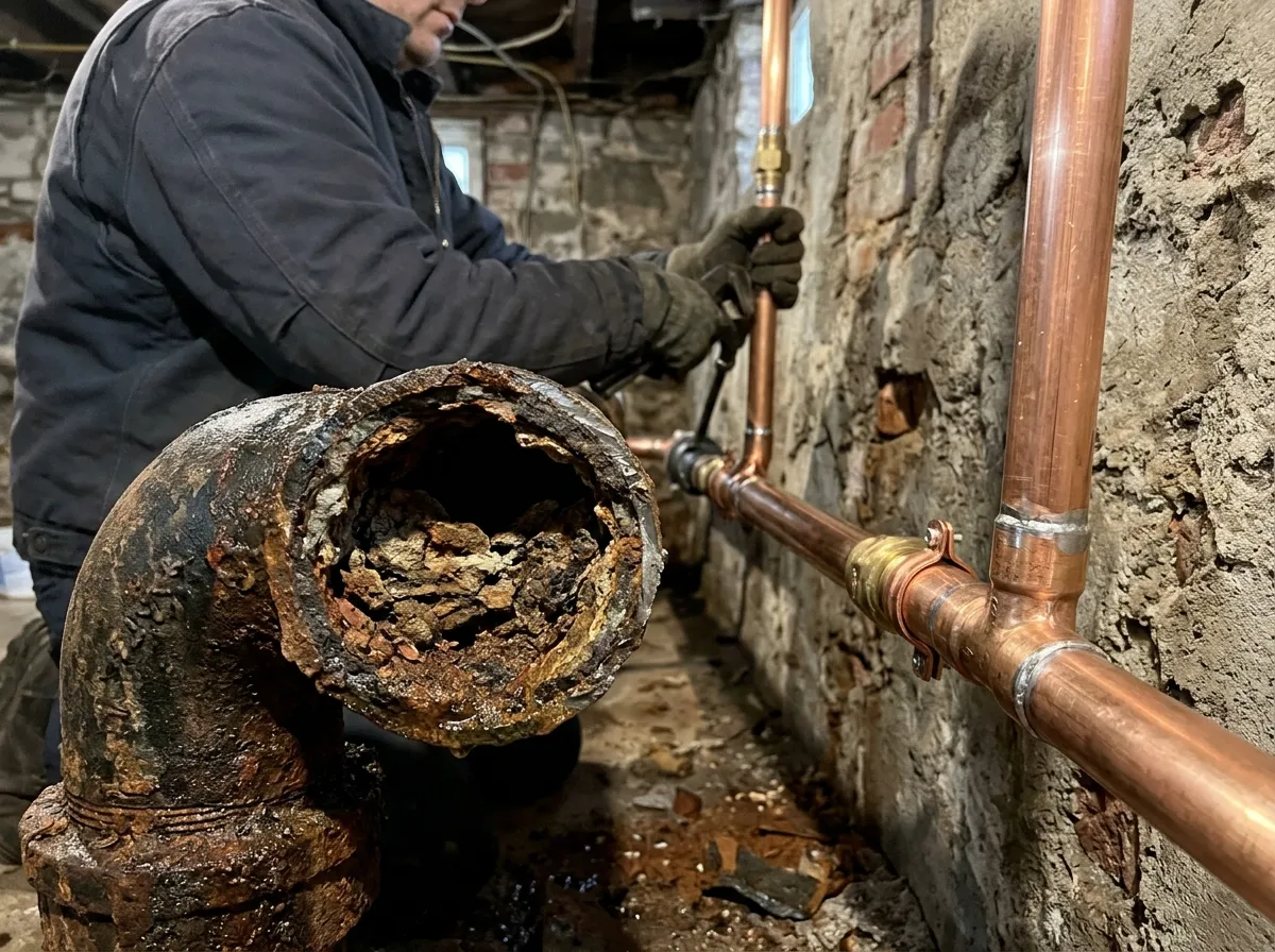 Our plumbers handling main water line repair & replacement