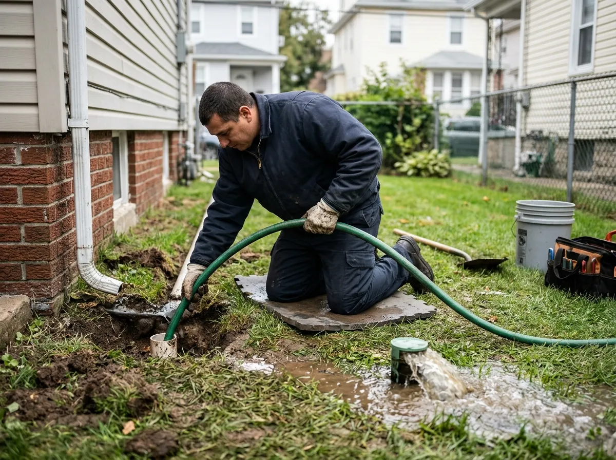 Our outdoor, yard & storm drain repair process, from assessment to final test
