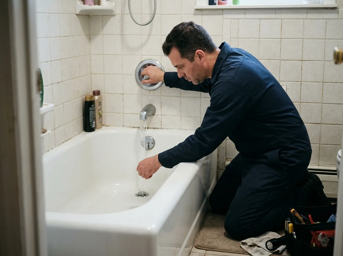 Our shower & bathtub repair/installation process, from assessment to final test