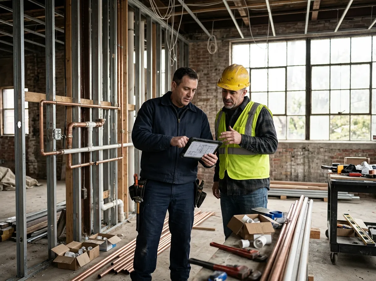 Our tenant improvement / build-out plumbing process, from assessment to final test