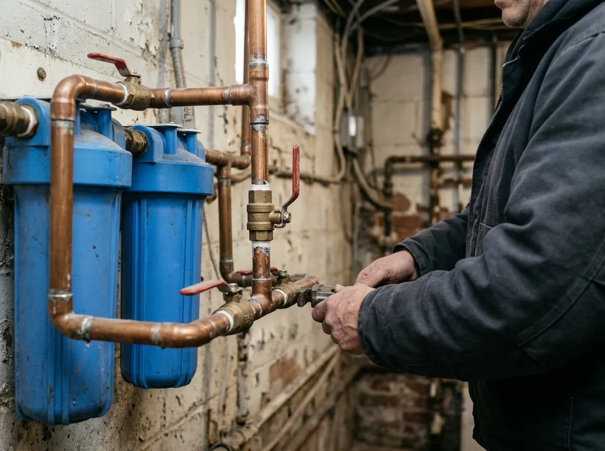 Our plumbers handling water softener, filtration & treatment systems